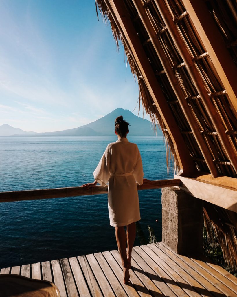 View from La Fortuna, one of the best places to stay in lake Atitlan Guatemala