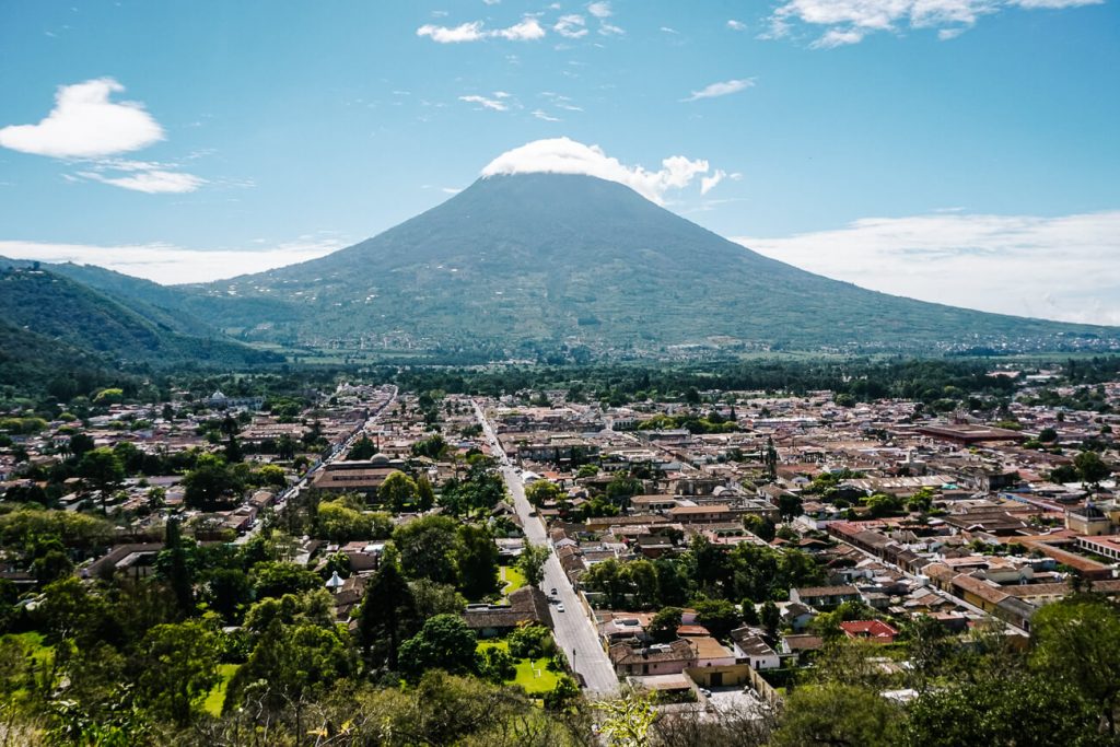 View of Agua volcano from Antigua Guatemala.