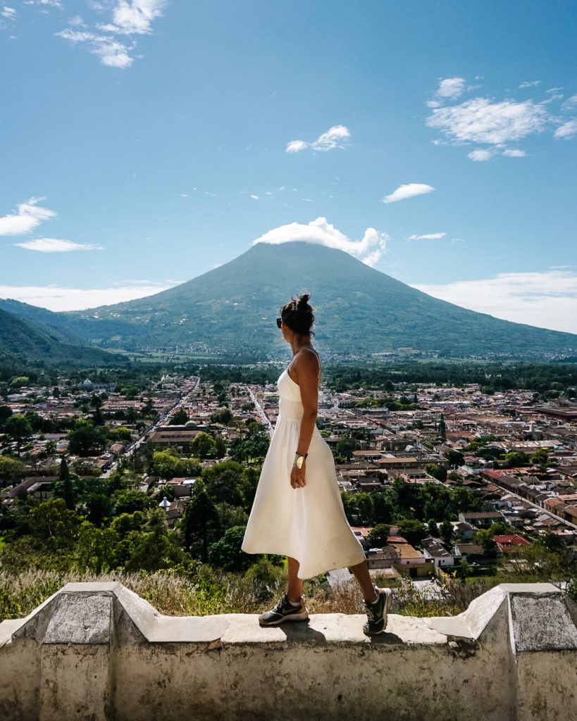 Viewpoint Cerro de la cruz, one of the best things to do and see in Antigua Guatemala.