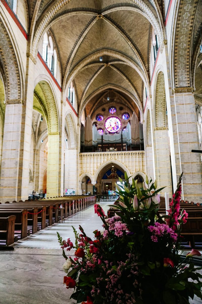 Dome Cathedral in Haarlem was built in three periods, with 60 different artists contributing. 