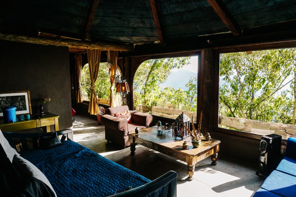 Interior of hobbit house in Hobbitenango.