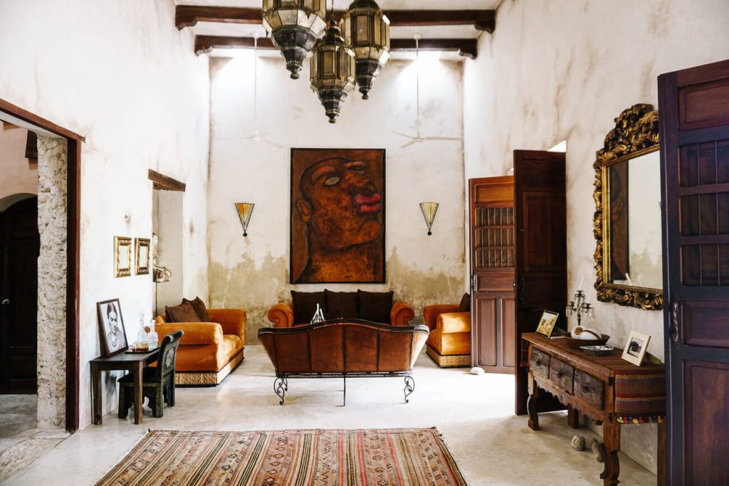 Izamal hotels | interior of Hacienda Sacnicte