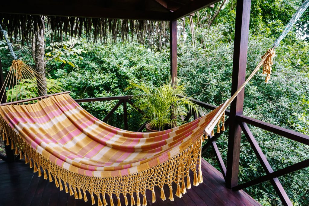 hammock on terrace of La Lancha resort