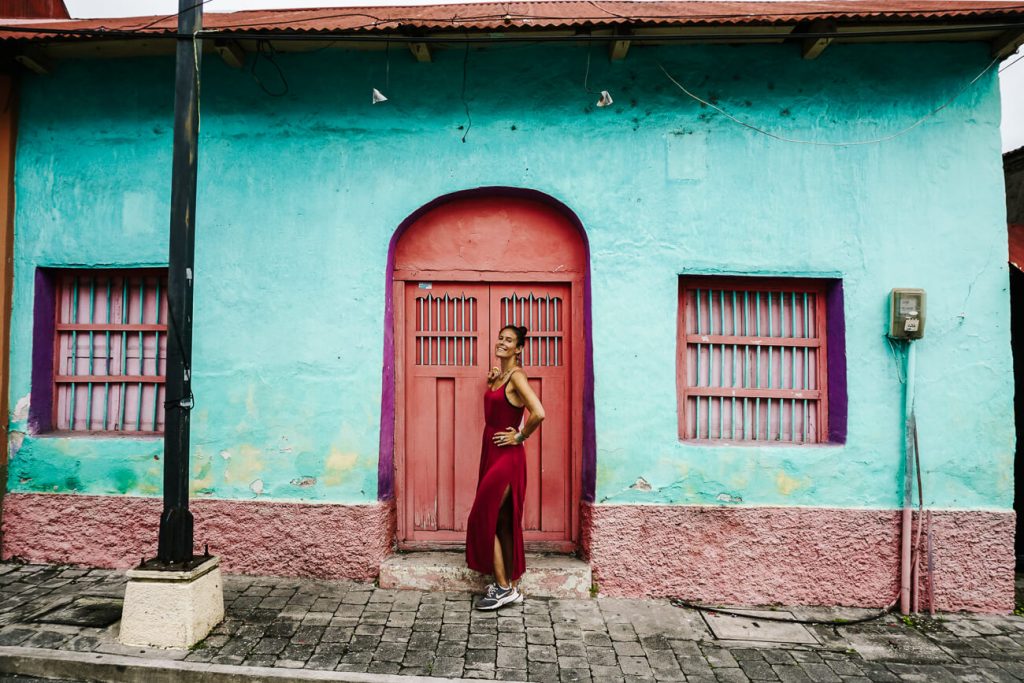 Colorful houses in Flores.