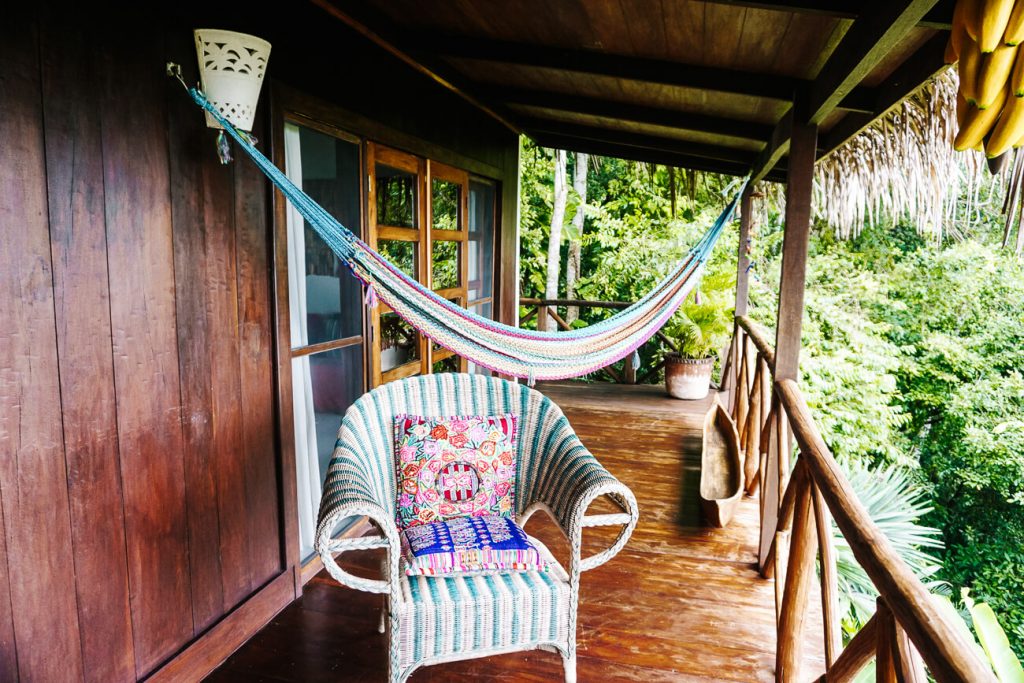 balcony at La Lancha resort in Guatemala