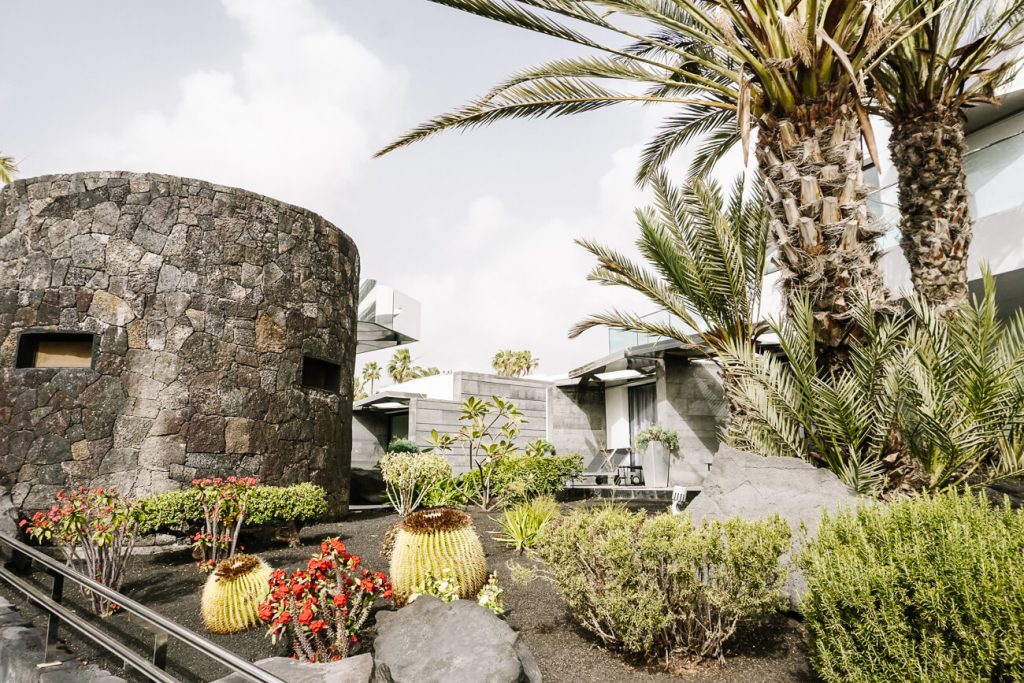 cacti and flowers in boutique hotel La isla y el mar Lanzarote