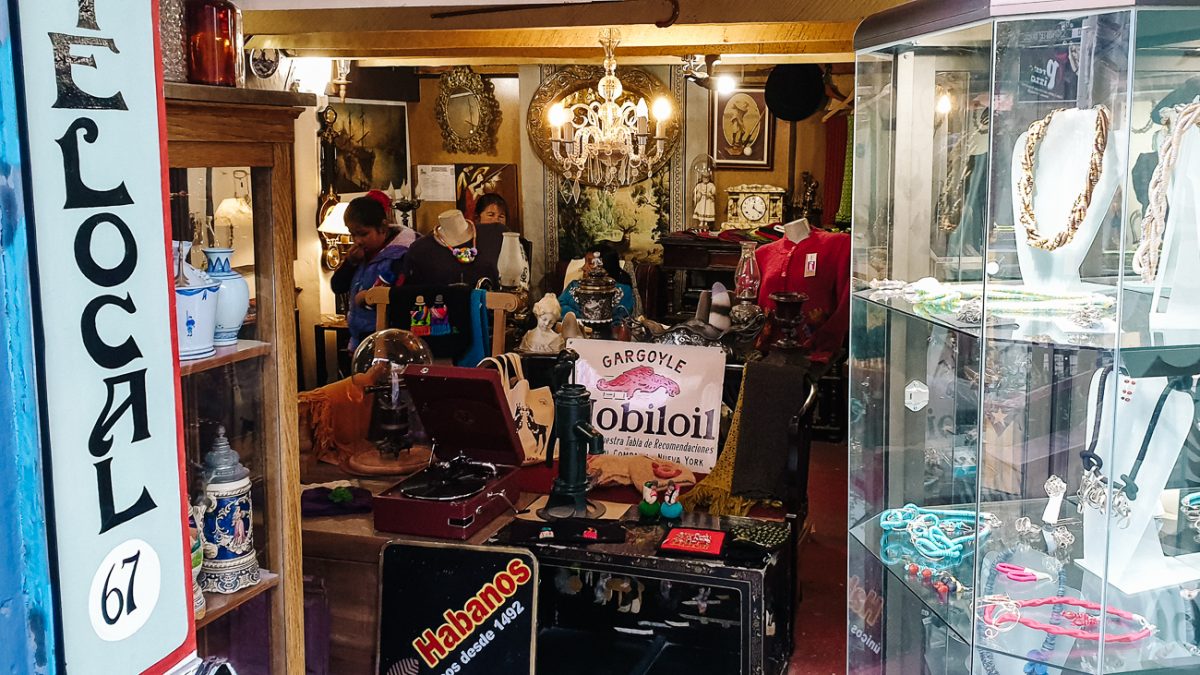 On the Calle Linares at calle Tarija and Rodriquez, there are a few interesting antique shops.