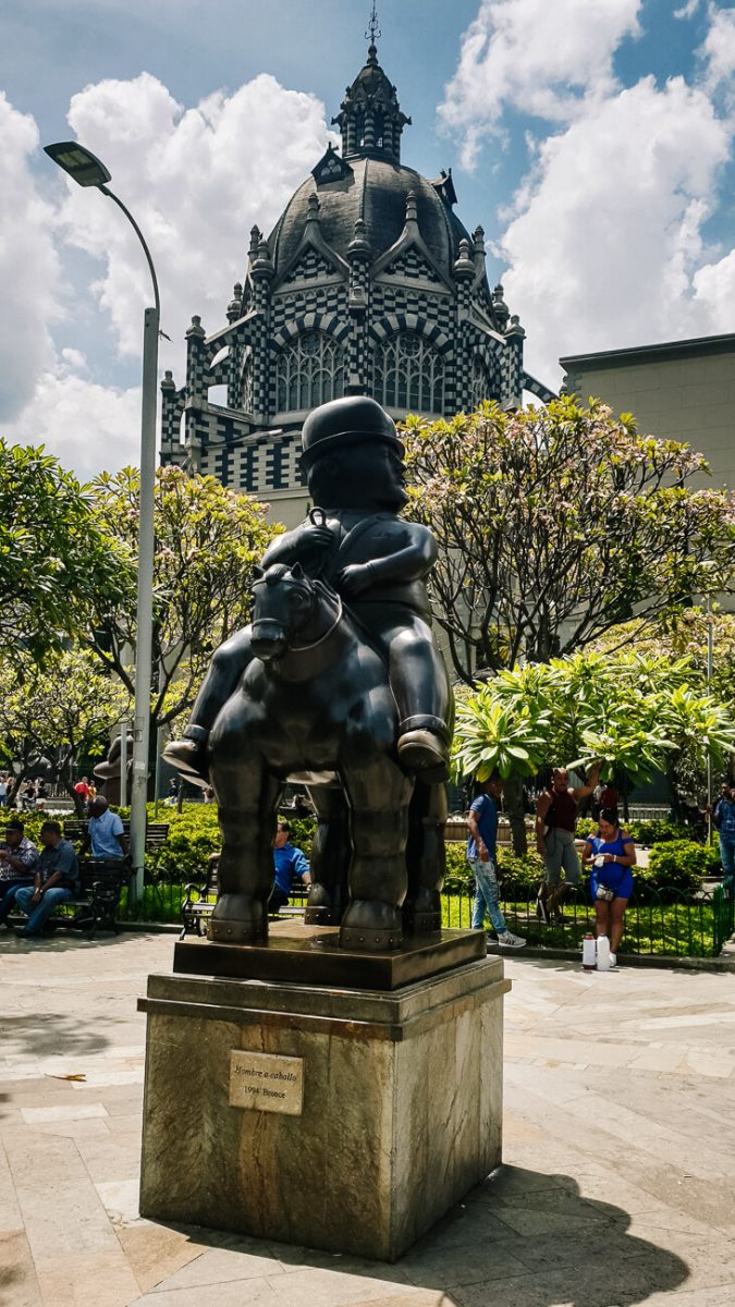 The scupltures are located at the Plaza Botero and one of the best things to do in Medellin Colombia.