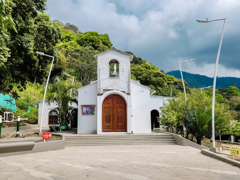 White church in Minca.