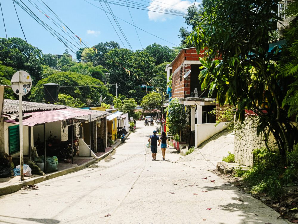 Street in Minca Colombia.