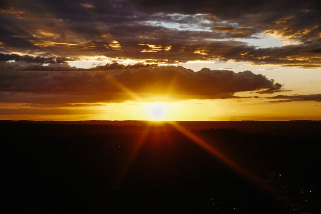 sunset from La Danta maya tempel