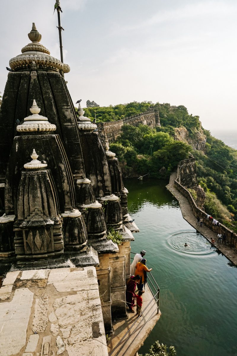 Chittorgarh was the heart of the Mewar Empire and formerly one of the most important seats in India. This immense fort, nearly 6 km long and 500 m wide, sits on a 150 m high cliff and is the largest fort complex in India.