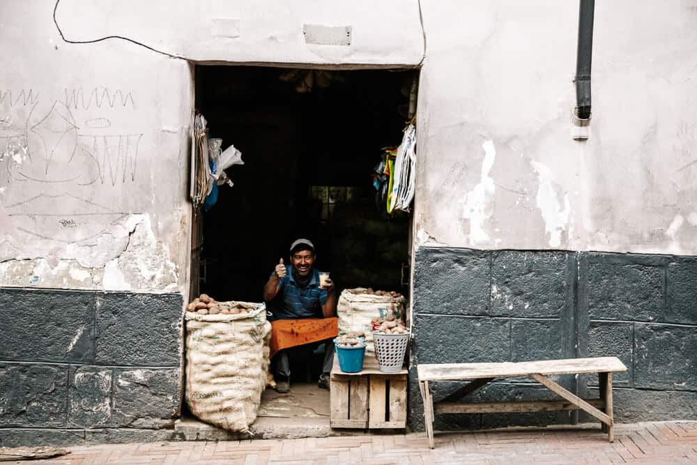 San Roque area in Quito.