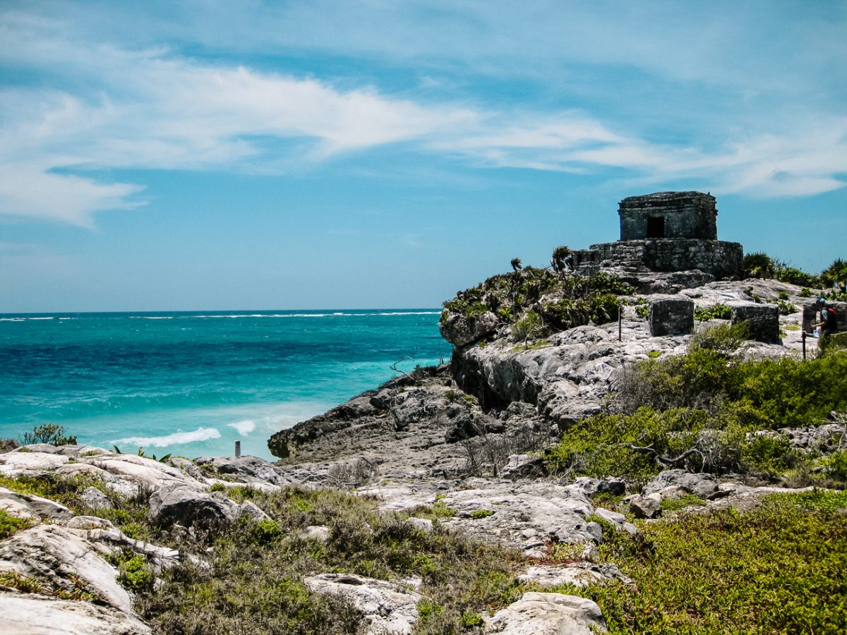 Maya ruins at Tulum beach. 