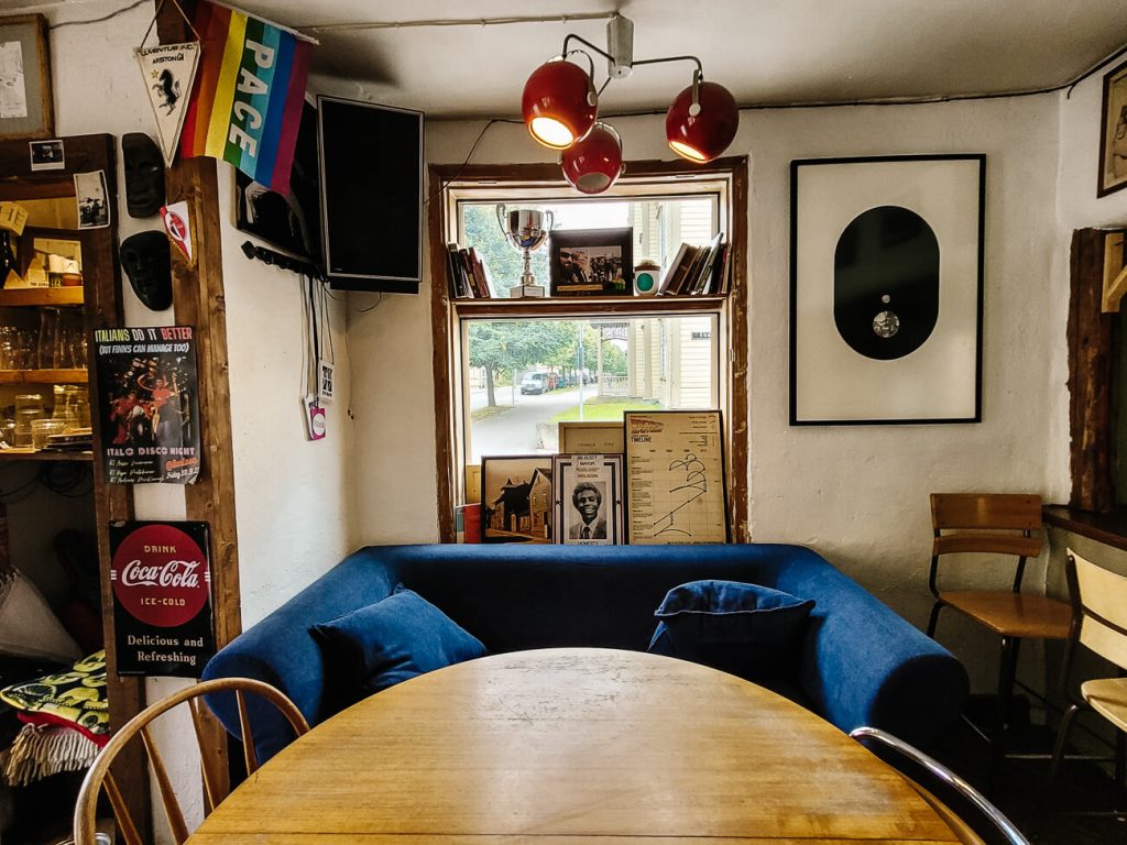 interior of Barlova restaurant bar in Karlova