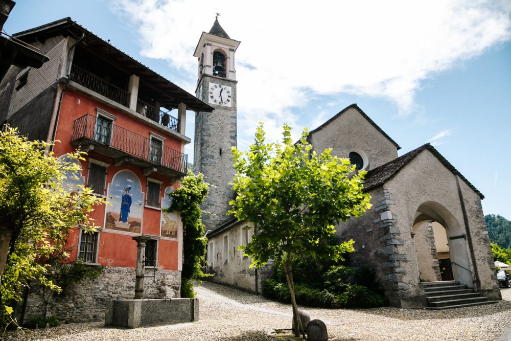 historical villages in maggia valley in Ticino Zwitserland