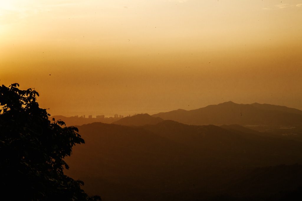 view of San Marta from Trekker Glamping Minca