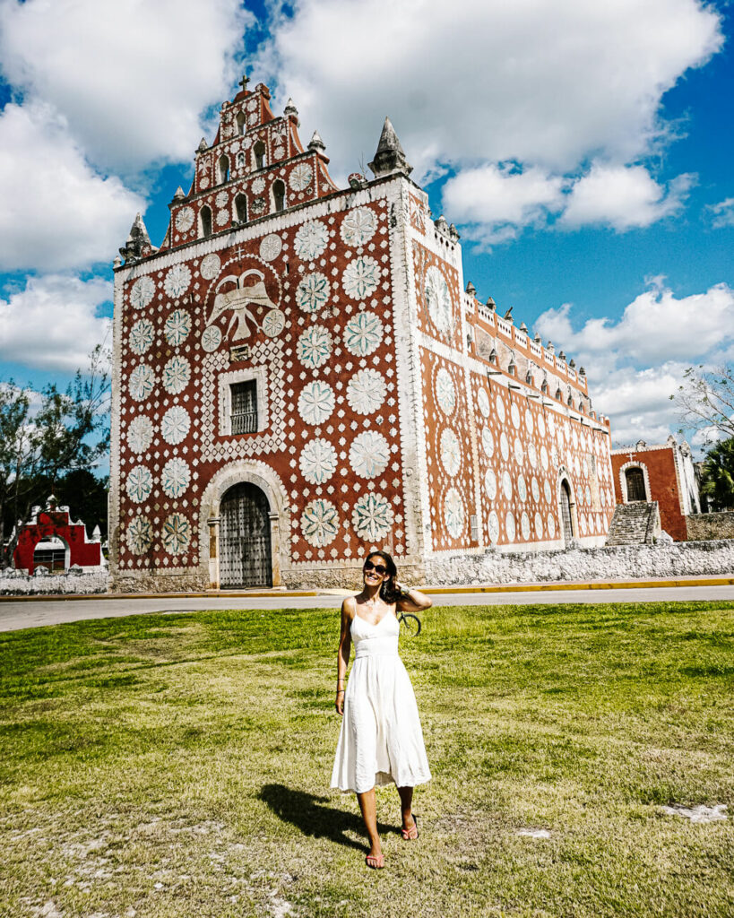 uayma church between Valladolid and  Izamal in Mexico