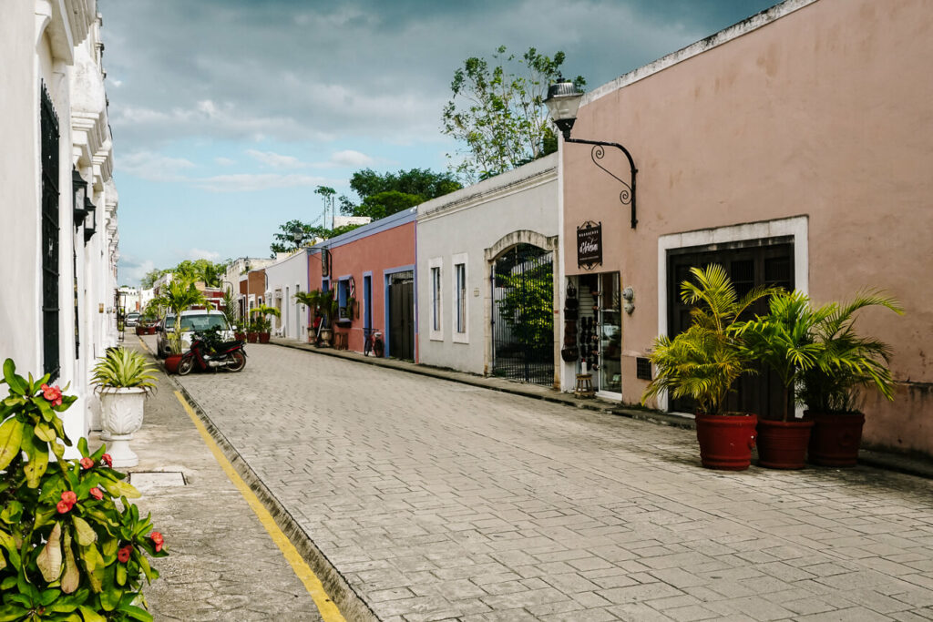 Calle de los frailes in Valladolid in Mexico, one of the most beautiful streets