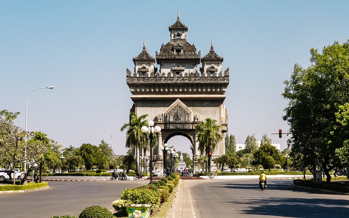 Patuxai, or Victory Gate, is the Laotian version of the Arc de Triomphe. It is one if the highlights and best things to do in Vientiane Laos.