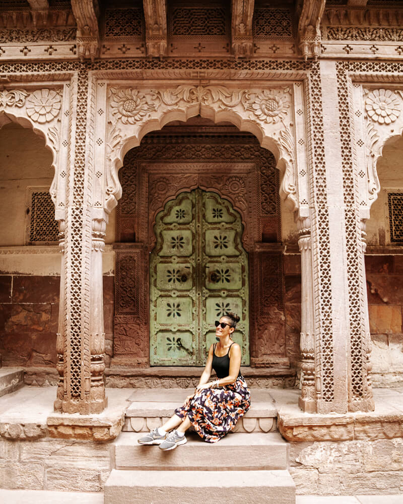 Een van de bekendste bezienswaardigheden in Jodhpur Rajasthan is het Mehrangarh fort, met talloze decoraties.