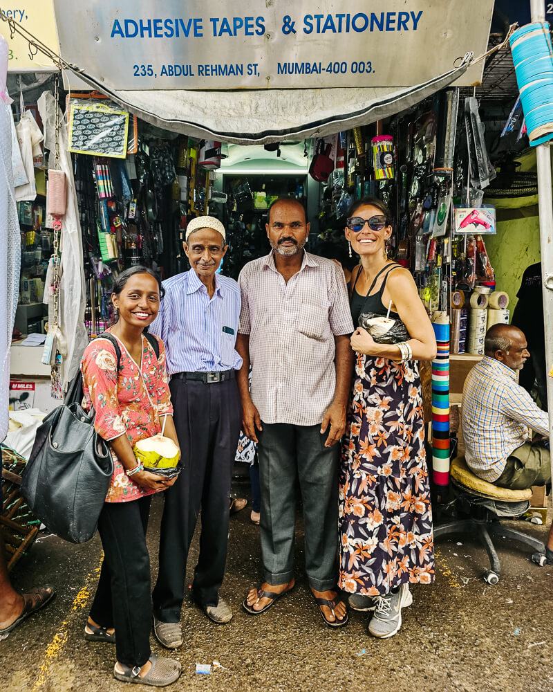 Markt tour in Mumbai.