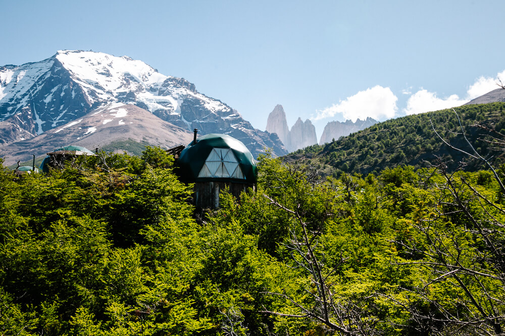 Domes van Ecocamp Patagonia.