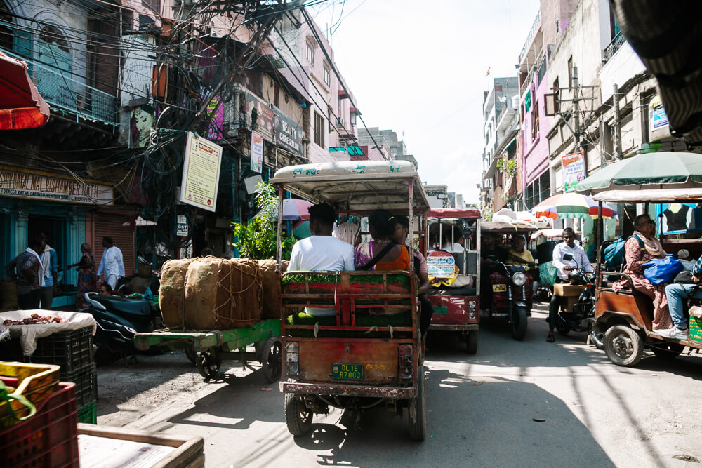 Chandni Chowk is the busy city center of New Delhi in India and one of the oldest markets in the country.