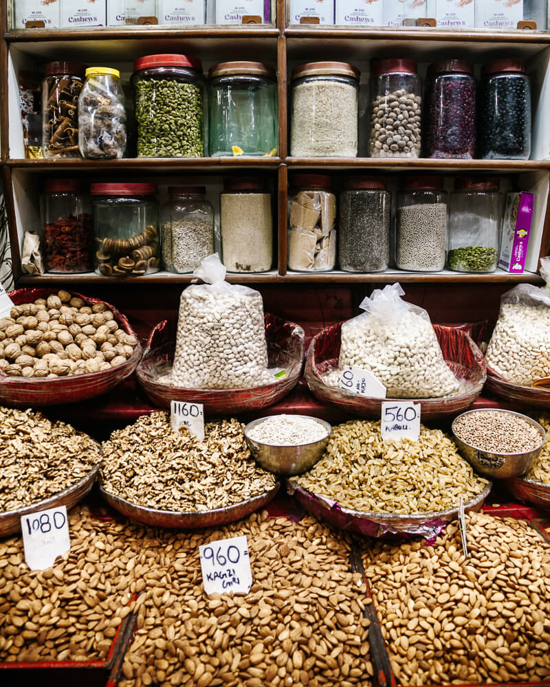 On the outskirts of Chandni Chowk you will find Khari Baoli, India's oldest spice market.