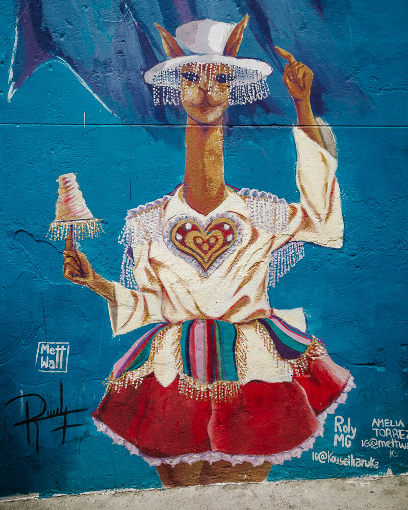 Street art in La Paz.