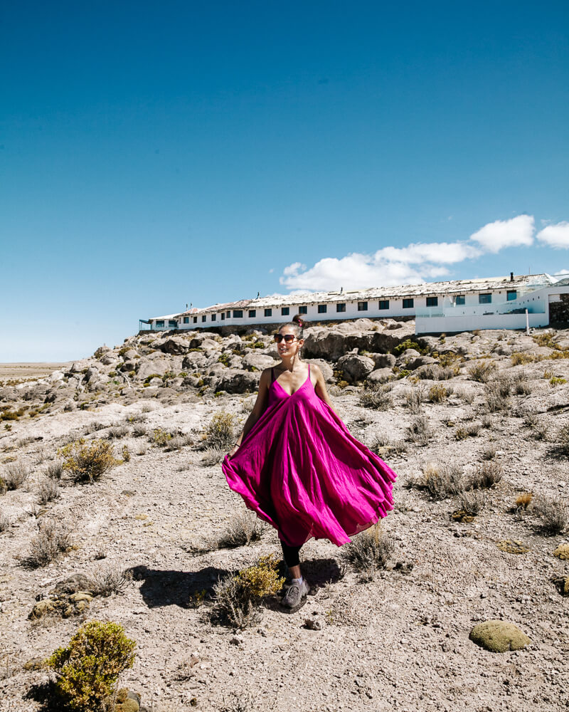 Discover Luna Salada, a hotel made of salt, located on the edge of the Salar de Uyuni in Bolivia, the largest salt flat in the world.