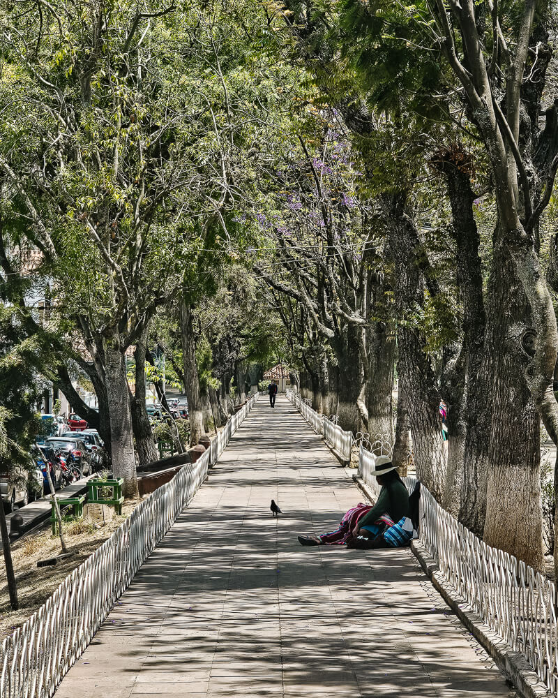 One of the nicest places in Sucre Bolivia to relax is Parque Bolivar, a family park, a few blocks away from Plaza 25 de Mayo. 