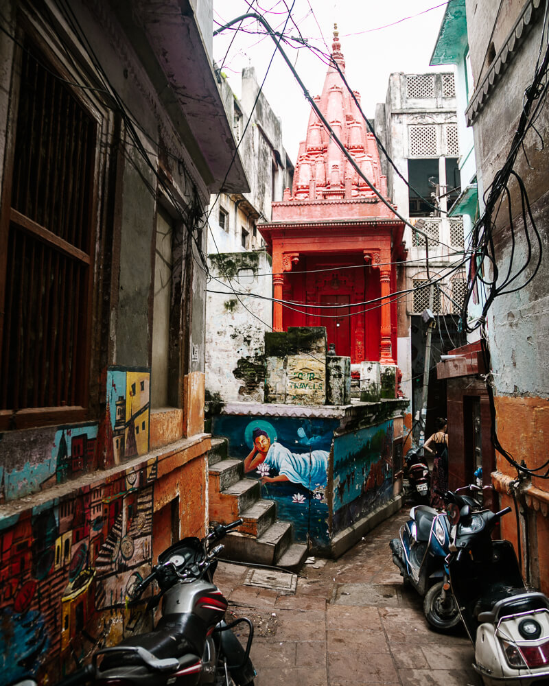 Straten in Varanasi India.