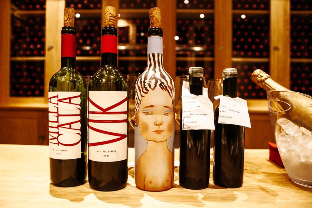 The wines of Viña Vik Chile.