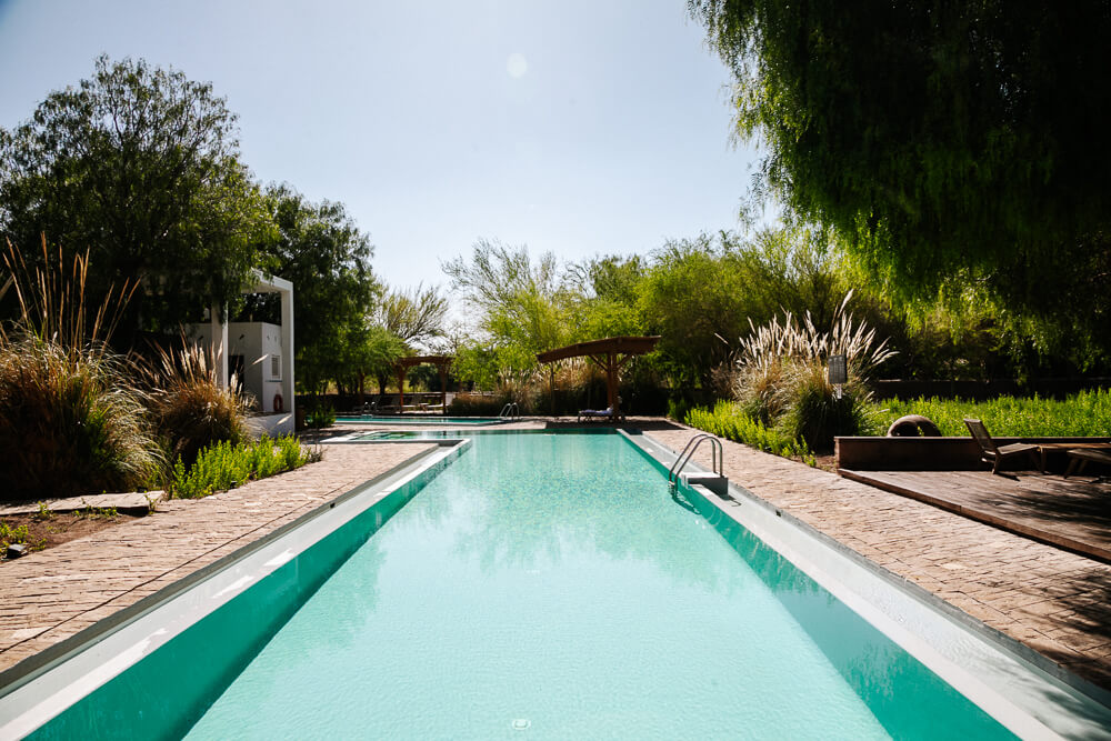 Swimmingpool in the desert.