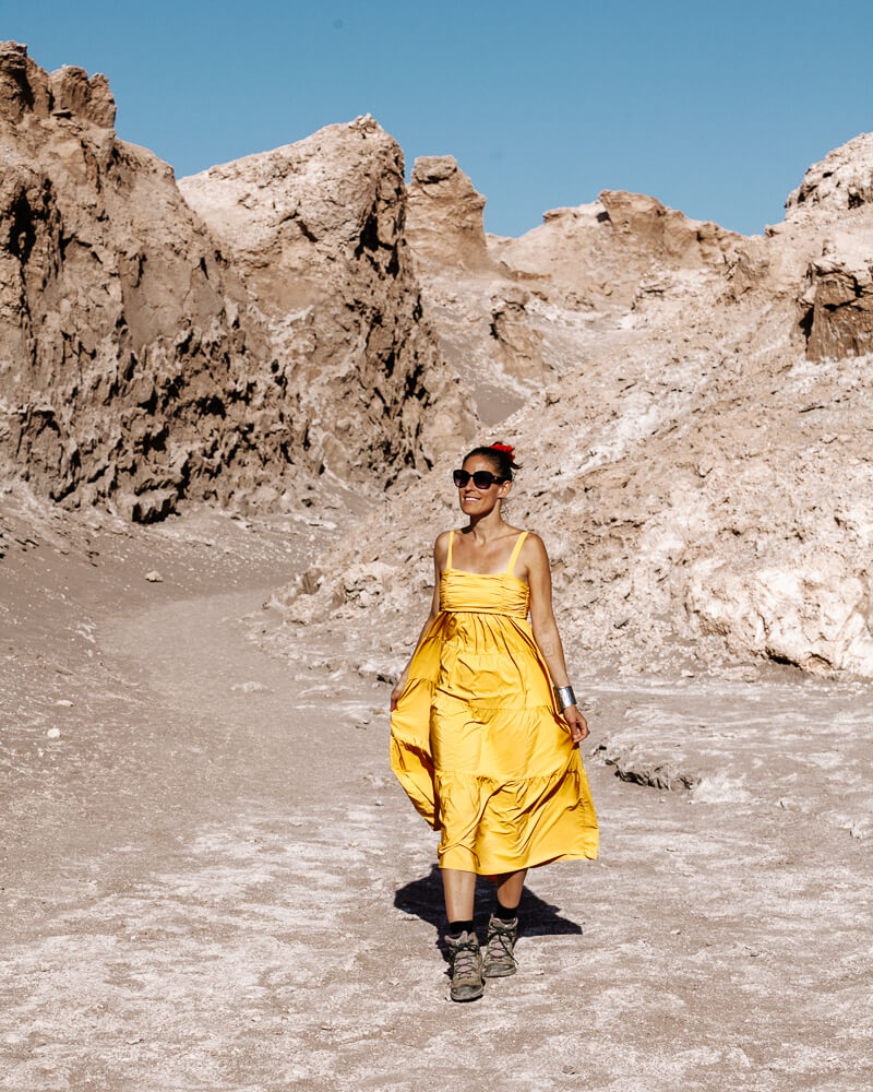 Deborah at Cordillera de Sal in Chile.