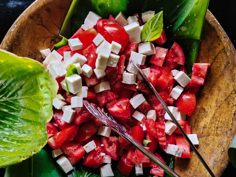 Tomaat feta salade.