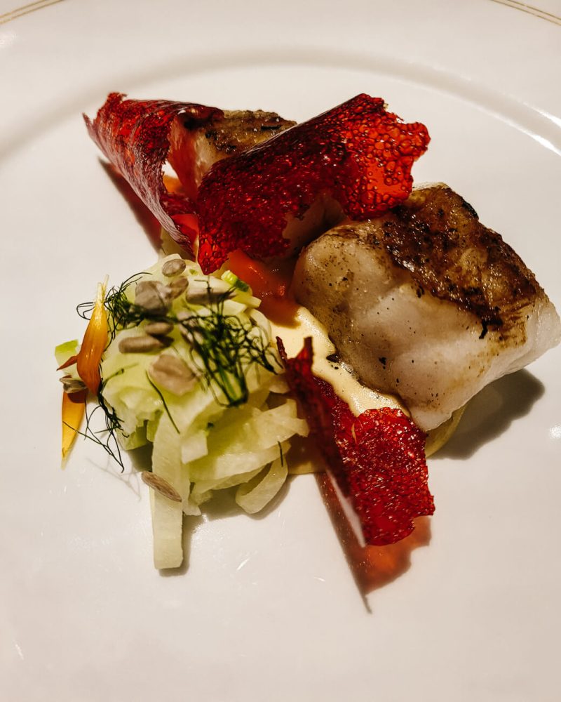 Dish from tasting menu at El Cielo, one of the most high-end restaurants in Bogota Colombia.