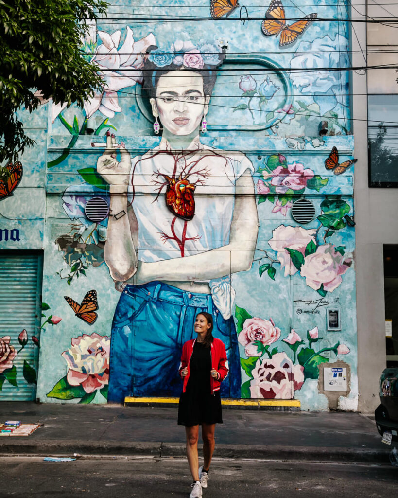 Frida Kahlo street art.