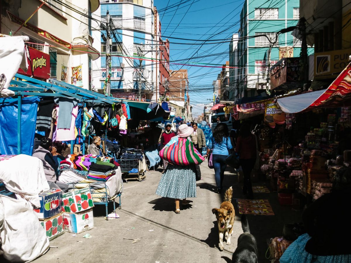 In La Paz kom je talloze markten tegen en deze zijn een belevenis op zichzelf