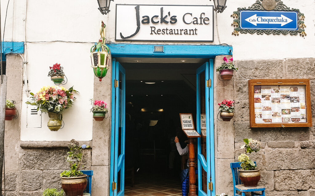 Restaurants in Cusco Peru Jacks café