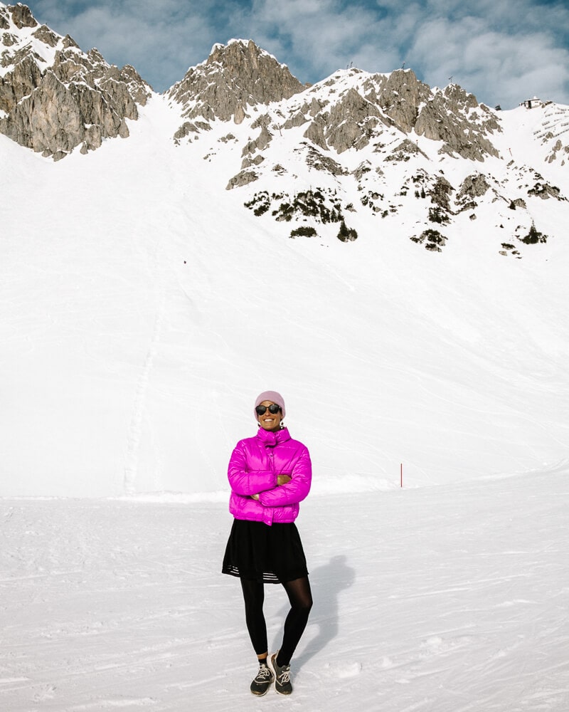 Deborah op de Seegrube in Innsbruck.