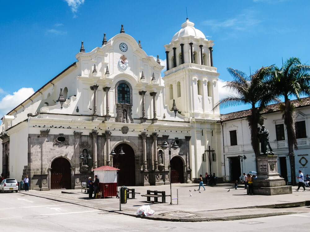 De witte kerken van Popayán Colombia.