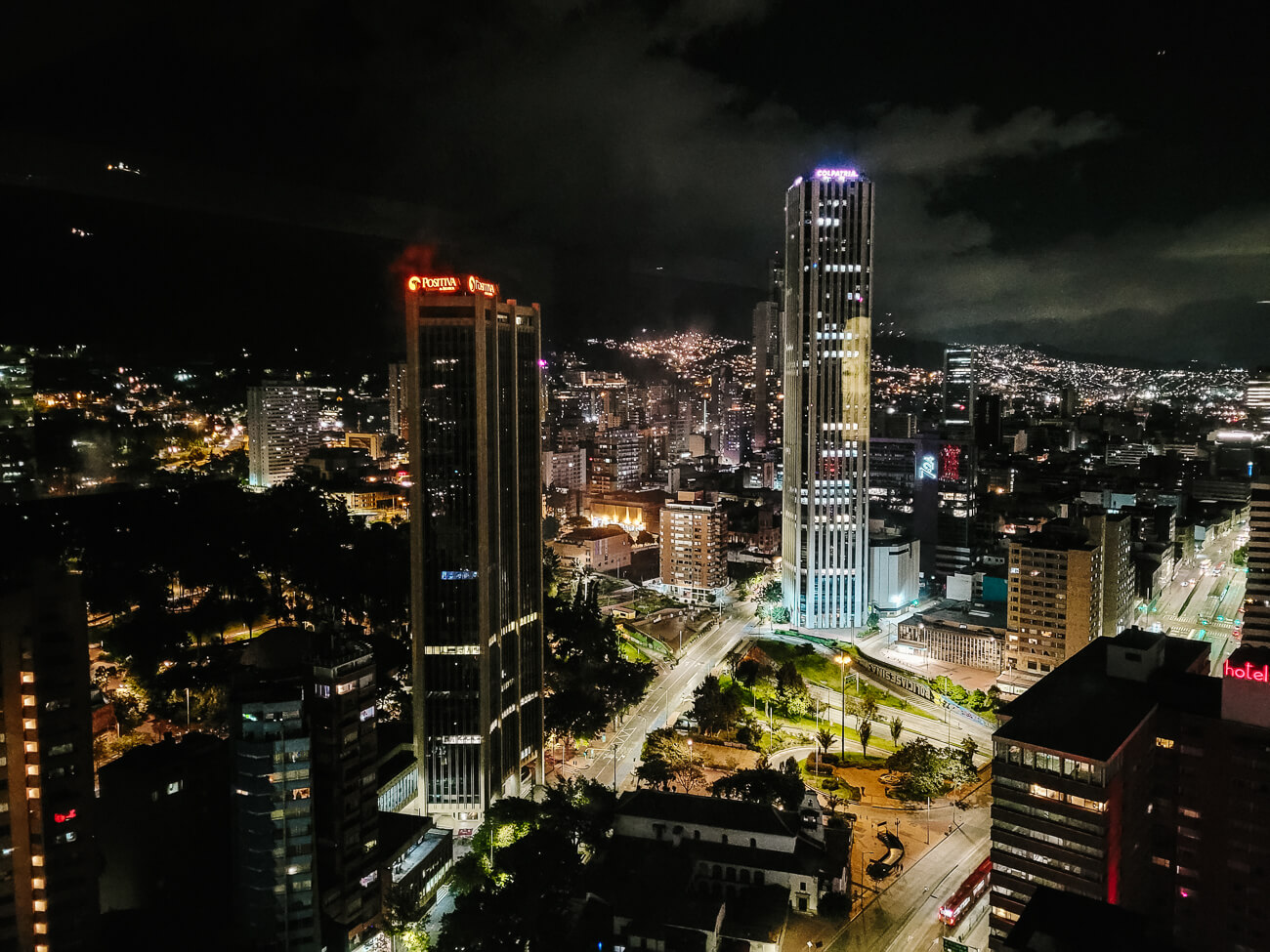 view of Bogota from Tequendama Suites hotel