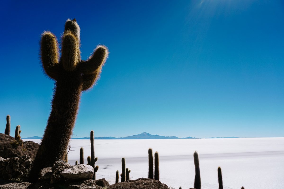 El Salar de Uyuni in Bolivia.