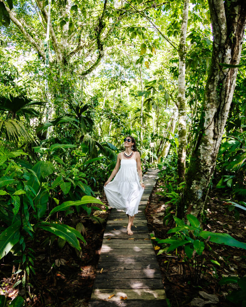 Deborah bij Calanoa jungle lodge in de Amazone van Colombia