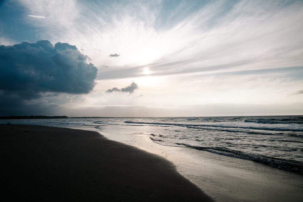 Strand van Awatawaa Ecolodge in Colombia.