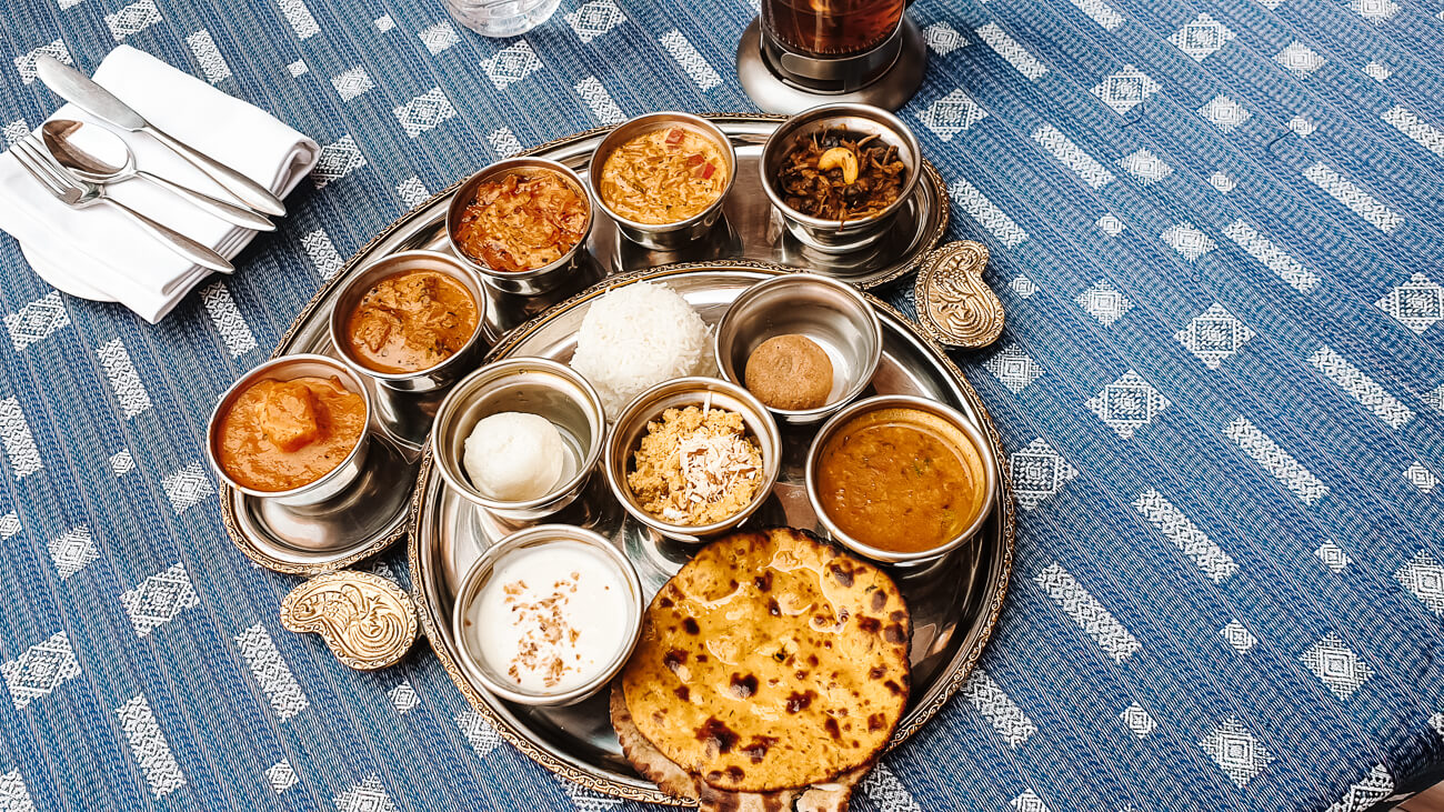 Thali in India.