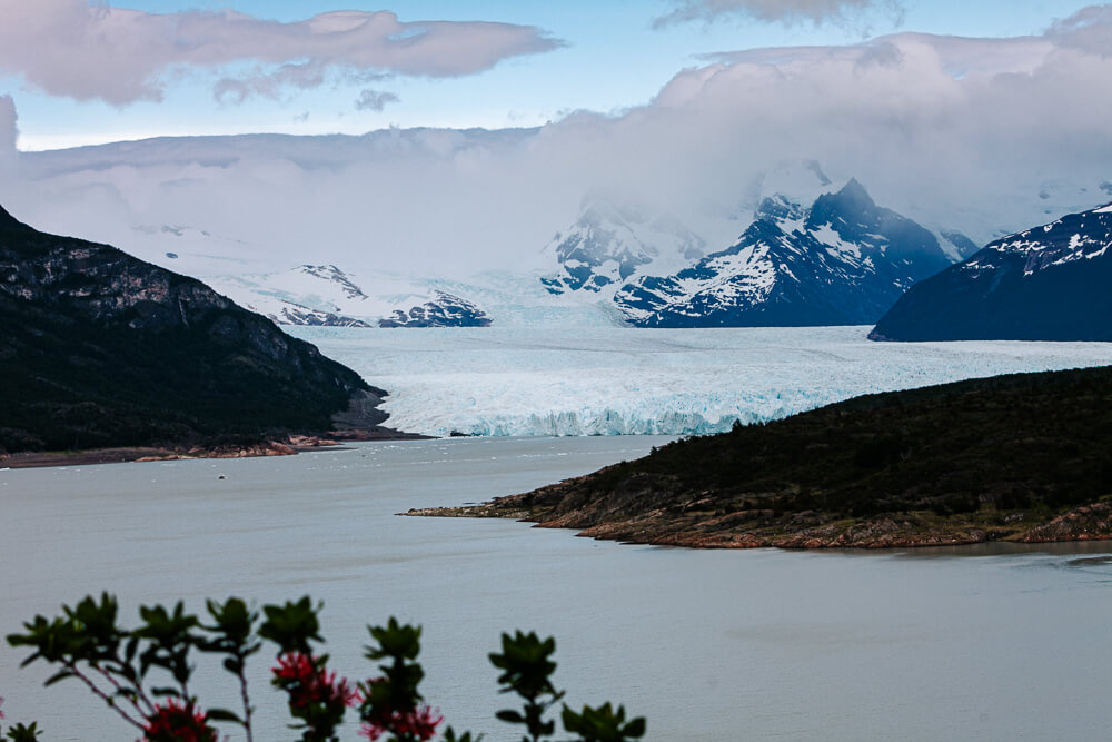 View of the Perito Moreno glacier, one of the top things to do and activities in El Calafate Argentina.