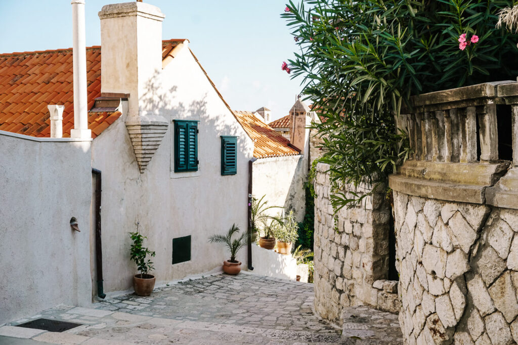 pleintje in Dubrovnik, Dalmatische kust Kroatie